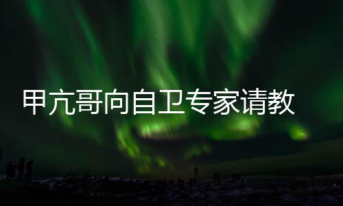 甲亢哥向自卫专家真能请教 网友用得上吗