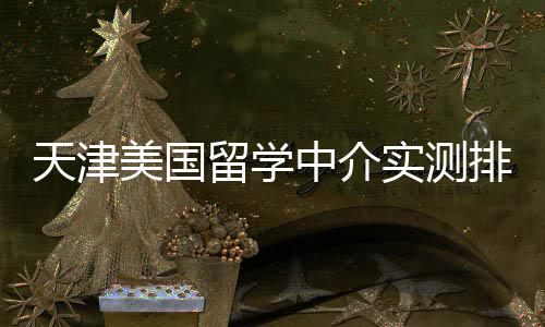 天津价比排名美国高高性中介任选留学刺端冲实测
