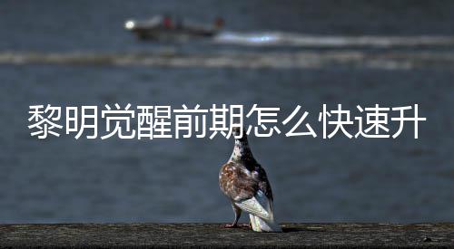 觉醒级方明觉怎么醒快黎明 黎前期快速升级速升绍法介